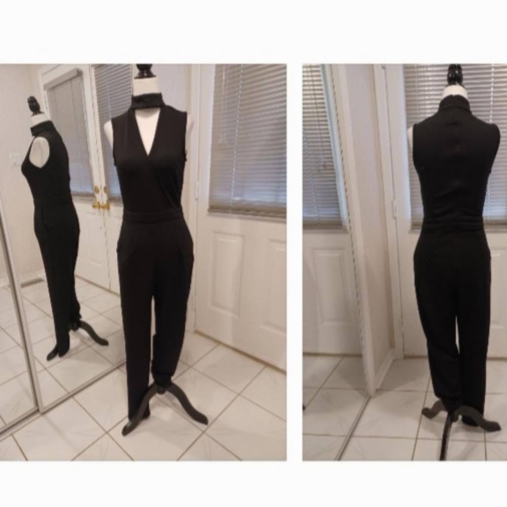 2/$70 Sleeveless Black Romper - Size Small